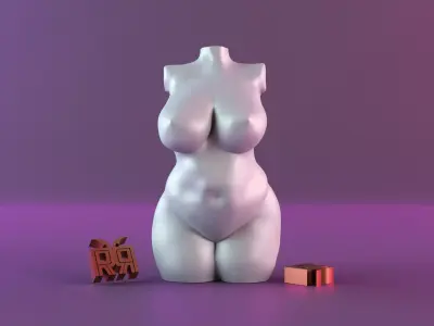Fat Female Figure Candle 3D print model