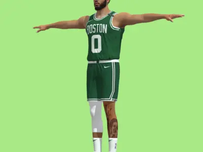 T-Pose Rigged Jayson Tatum Boston Celtics NBA 3D model