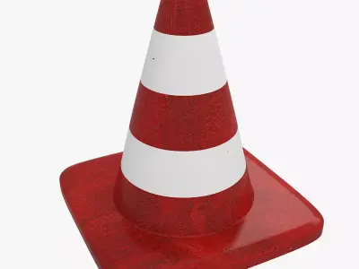 Barriers 1 traffic cone 3D model