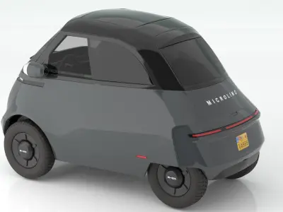Microlino electric scooter car Gray 3D model