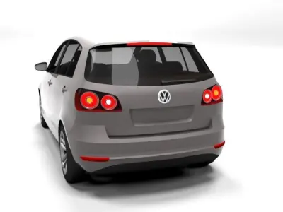 GOLF 6 PLUS LOWPOLY Low-poly 3D model