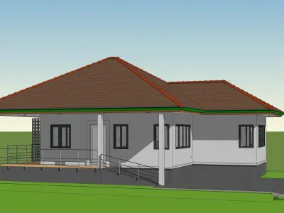 Small house by REVIT 3D model