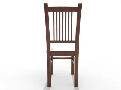 Wooden Chair Low-poly 3D model