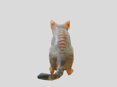 Bengal Cat Realistic 3D Model Low-poly 3D model