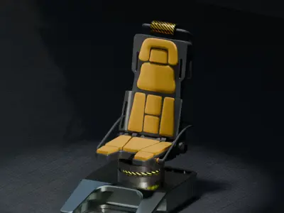SciFi Seat 3D Model Futuristic Chair Game Ready  3D model