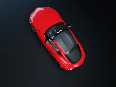 Toyota Supra With Interior  3D model