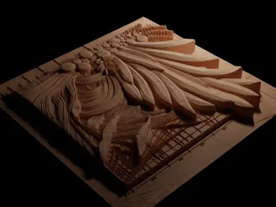 Kelp CNC 3d Print High Relief Sand Casting 3D print model