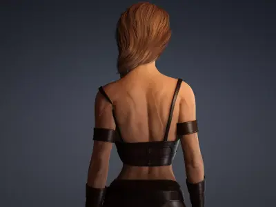 Dual Souls Aurelia  1 of 10 Female Gladiator Realistic  Rigged Low-poly 3D model
