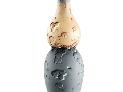 Vase decor Low-poly 3D model 2