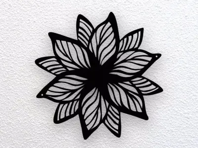 Flower Wall Art 3D print model 14
