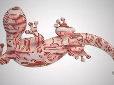 Digital Lizard Ornament 3D print model
