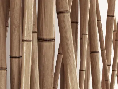 Bamboo decor wall n7 3D model