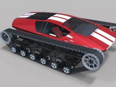 Concept tracked sport car 3D model