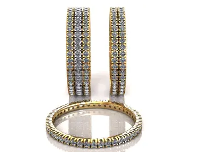  Diamond Band Eternity Ring  2 mm 3D print model