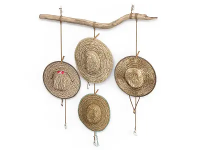 Hat Hanger wall boho decoration 3D model