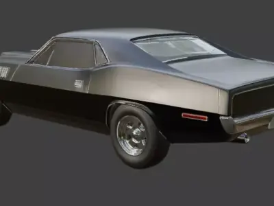 Plymouth Barracuda Antique Car 3D Model 3D model