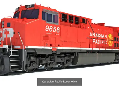Canadian Pacific Freight Train 3D Model Collection