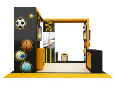  Booth Exhibition Stand a605c  3D model