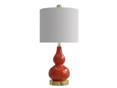 Mini Glass Table Lamp Sunset Orange Low-poly 3D model