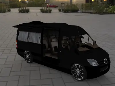 Mercedes-Benz Sprinter 3D model by PIXELCRAZE