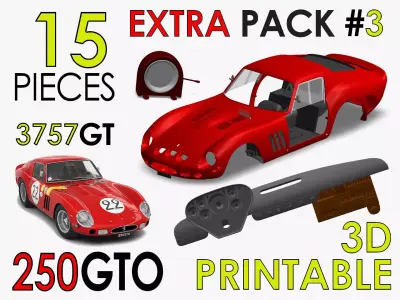 Ferrari 250 GTO - Car Kit - Extra Pack 3 3D print model
