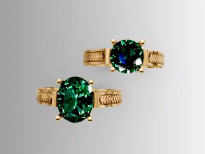 wedding rings007 3D print model