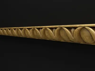 Carved molding with corners 3D model