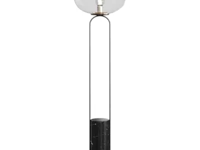 POLO BLACK MARBLE FLOOR LAMP by CB2 3D model