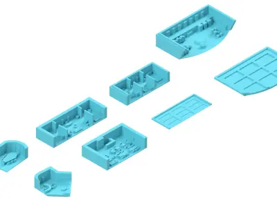 USS Voyager Interior Rooms Free 3D print model