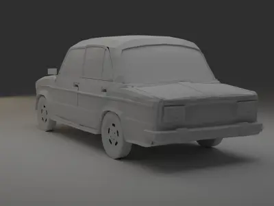 Lada car Low-poly 3D model