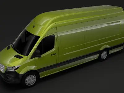 Freightliner Sprinter Panel Van L4H3 RWD 2020 3D model