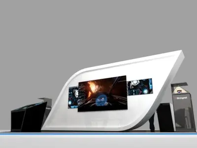 Stand for technology company in events 3D model