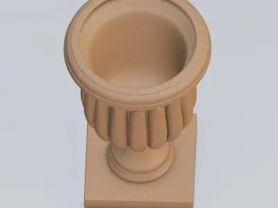 Garden urn planter02 B 3D model