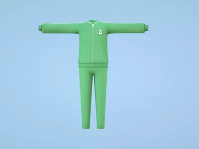 Sportswear Cartoon Clothing Apparel 3D model