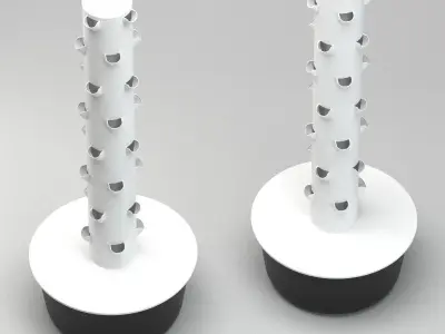 Future Growing Garden Plant Tower 3D model