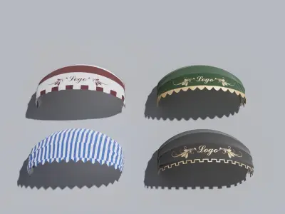Sun protection awnings 3D model