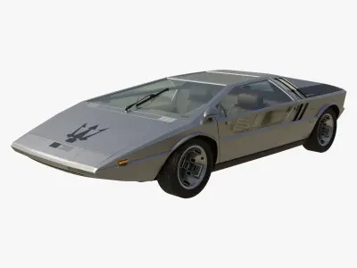 Maserati Boomerang coupe 1972 3D model
