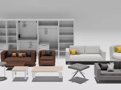 furniture for interior Free 3D model