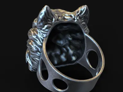 ring jewelry wolf vol1  3D print model