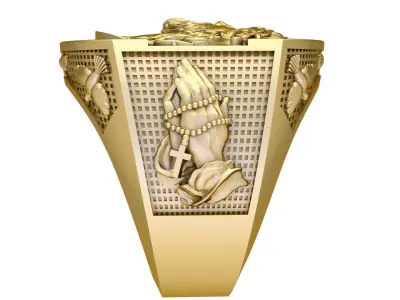 custom jesus ring 3D print model