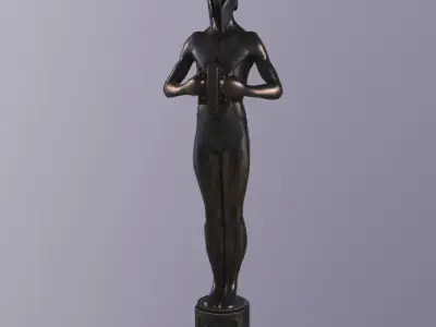 Metal Statue Low-poly 3D model