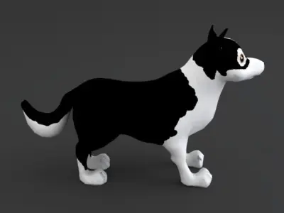 Dog Cartoon Low-poly 3D model purchase