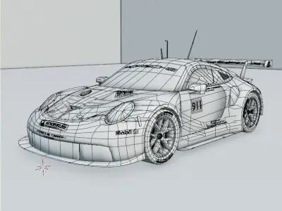 Porsche 911 RSR 3D model