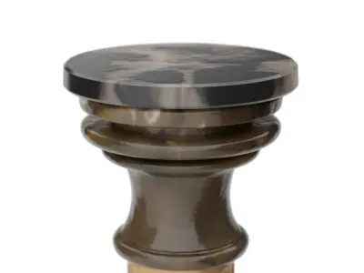 Decorative Marble Column Pedestal Low-poly 3D model