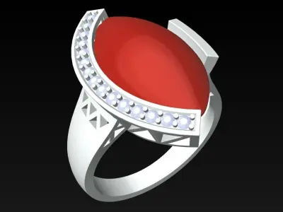 Stone Ring  - GN259 3D print model