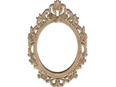 Frame-005 gold ornate frame 3D model