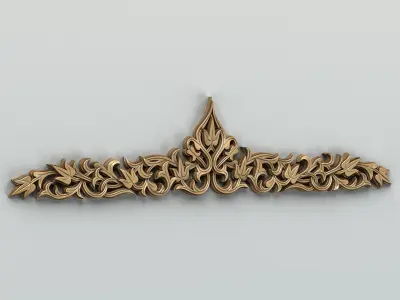 Carved decor horizontal 014 3D model