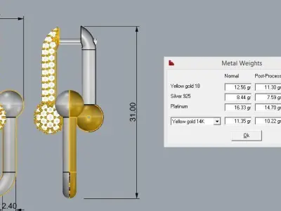 Tiffany Earring 3D print model