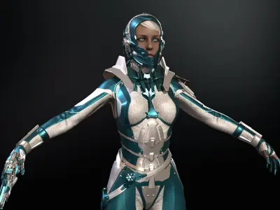 CosmoGirlRe Low-poly 3D model