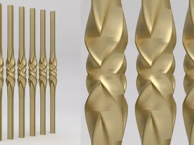 Twisted Baluster 3D model purchase